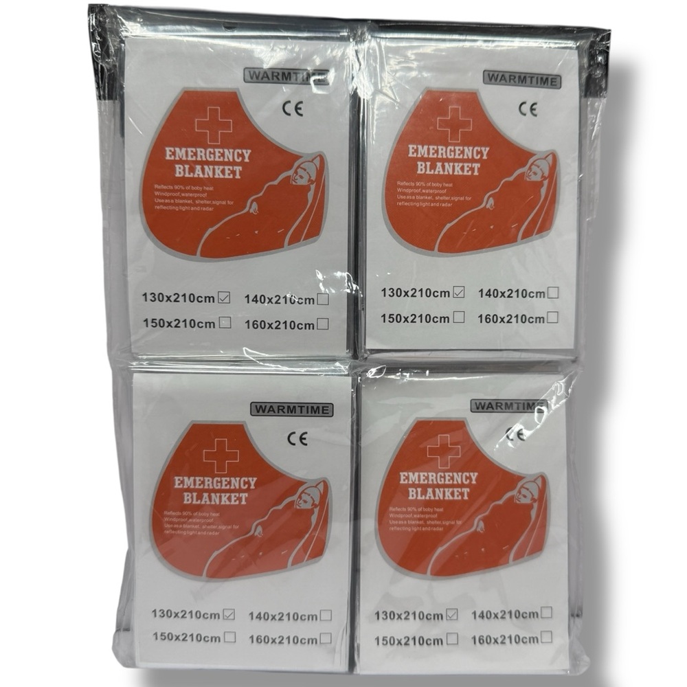 4x Emergency Mylar Thermal Blanket for Survival First Aid Kits Outdoors Travel - Picture 8 of 10